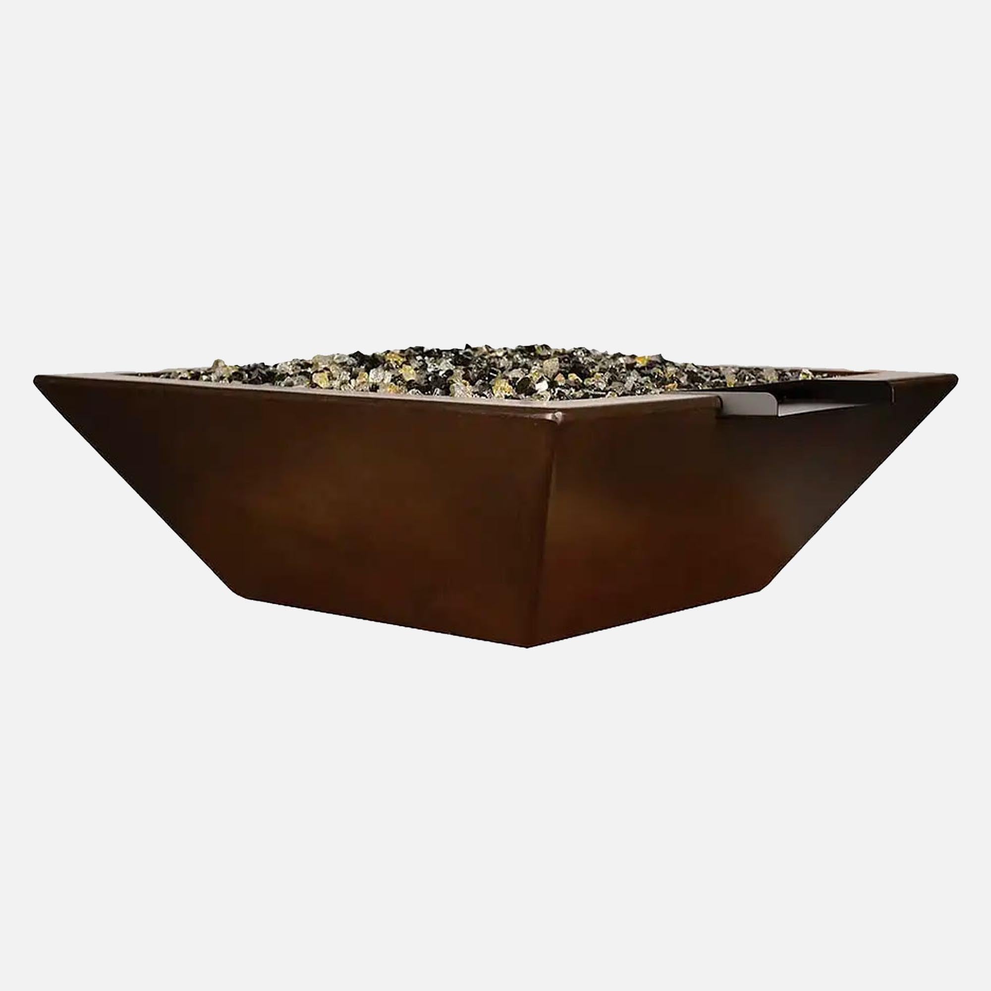 30" Geo Square "Essex" Water Bowl; Outer Dimension: 30", Inner Dimension: 24", Height: 10", Base Dimension: 17", Weight: 115 lbs
