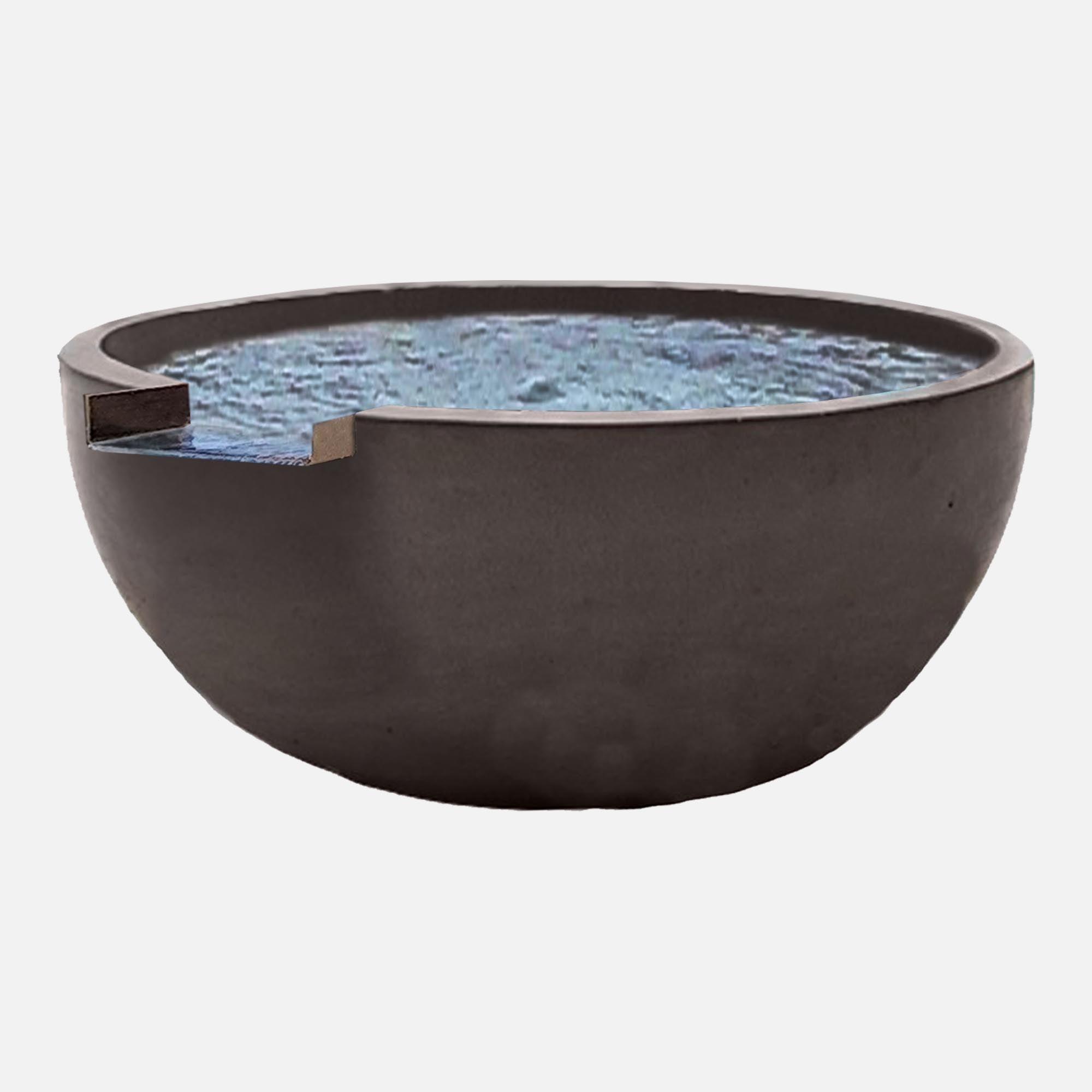 32" Vessel Style Round Fire & Water Bowl; Outer Diameter: 32", Inner Diameter: 28