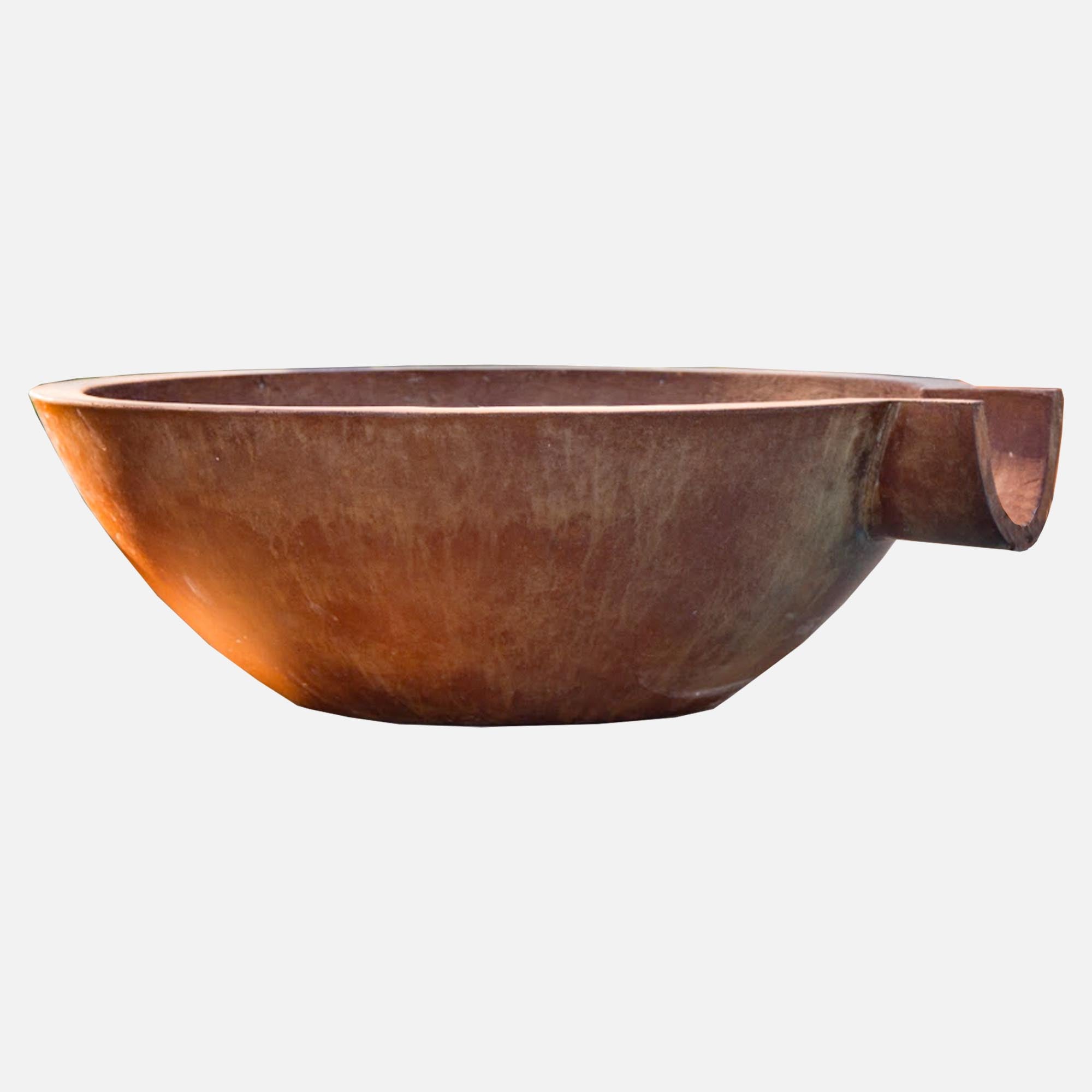 32" Zen Style Round Fire & Water Bowl; Outer Diameter: 32", Inner Diameter: 26", Height: 10