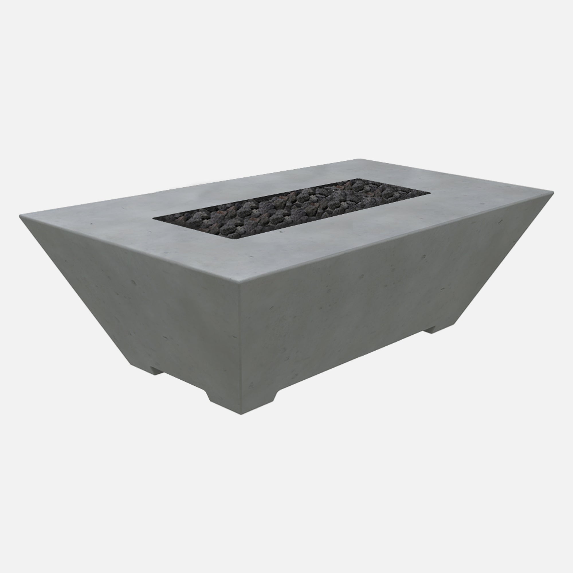 60" Oblique Rectangle Fire Pit / Outer Dimension: 60" x 30", Height: 18", Inner Dimension: 39