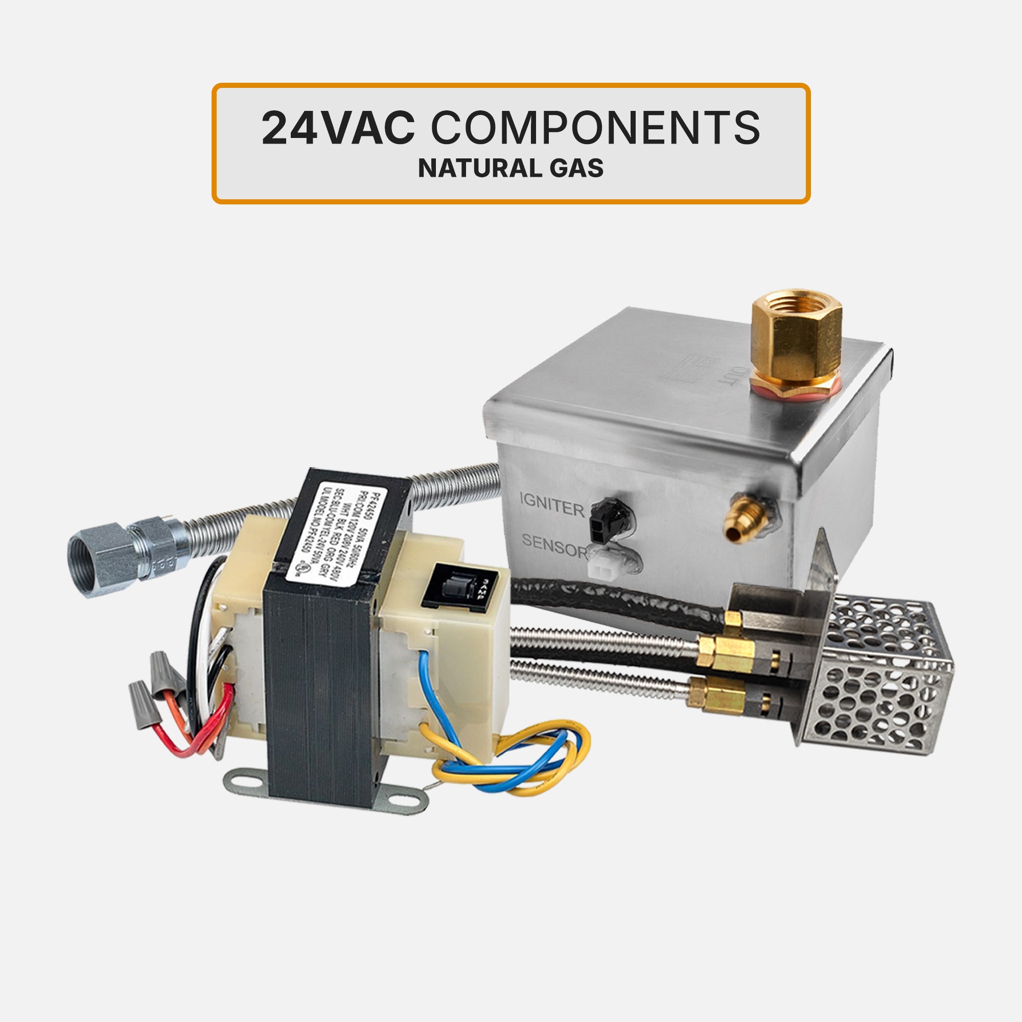 48" x 12" Rectangle Drop In Burner Pan with Opening for Pilot Burner (50" x 14" OD); 30 x 6