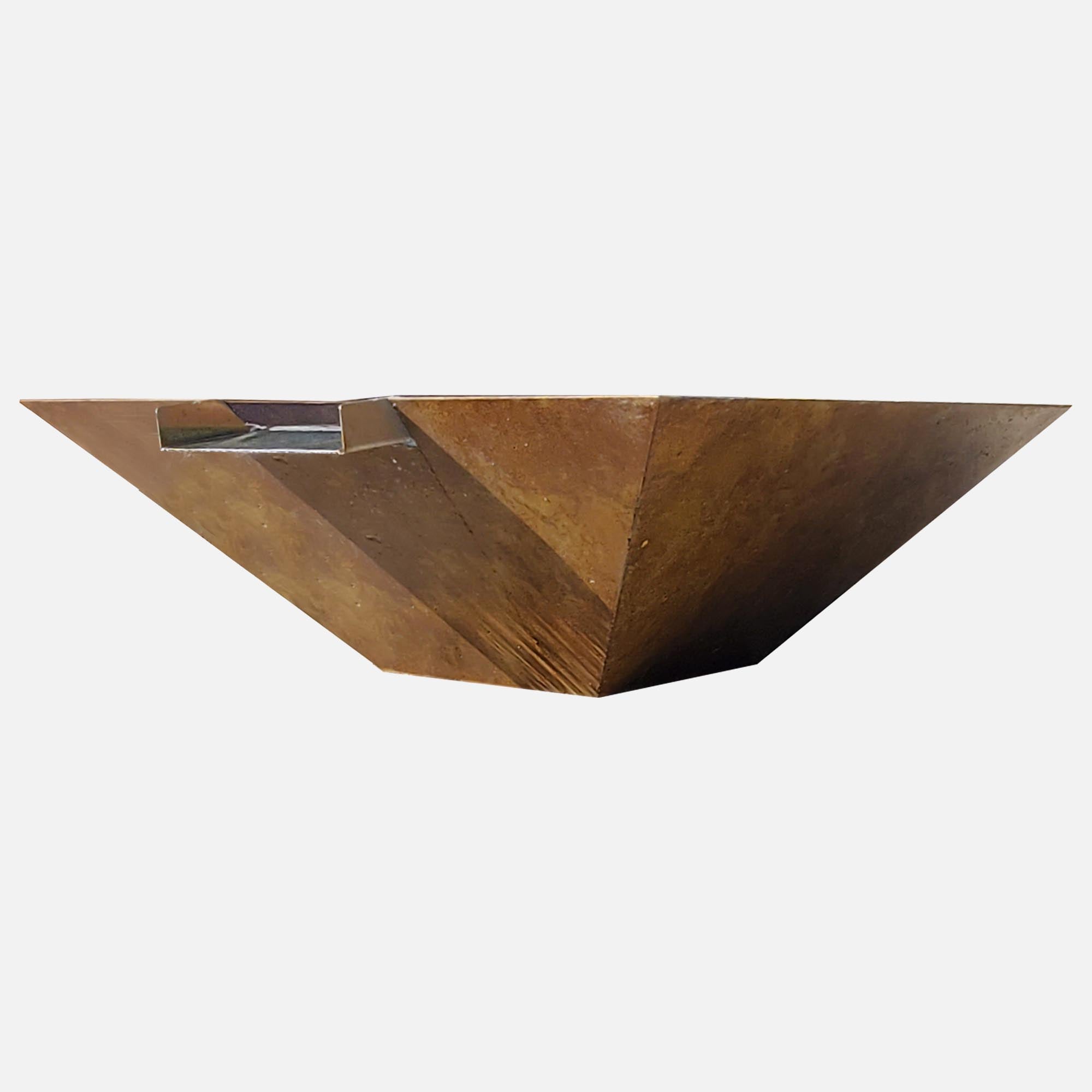 31" Spartan Square Flared Fire & Water Bowl; Outer Dimension: 31", Inner Dimension: 24", Height: 11", Base Dimension: 11