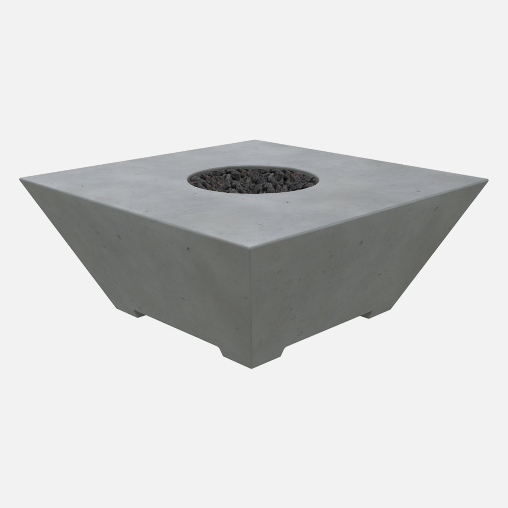 48" Oblique Square Fire Pit / Outer Dimension: 48", Inner Dimension: 20", Height: 18", Base Dimension: 31
